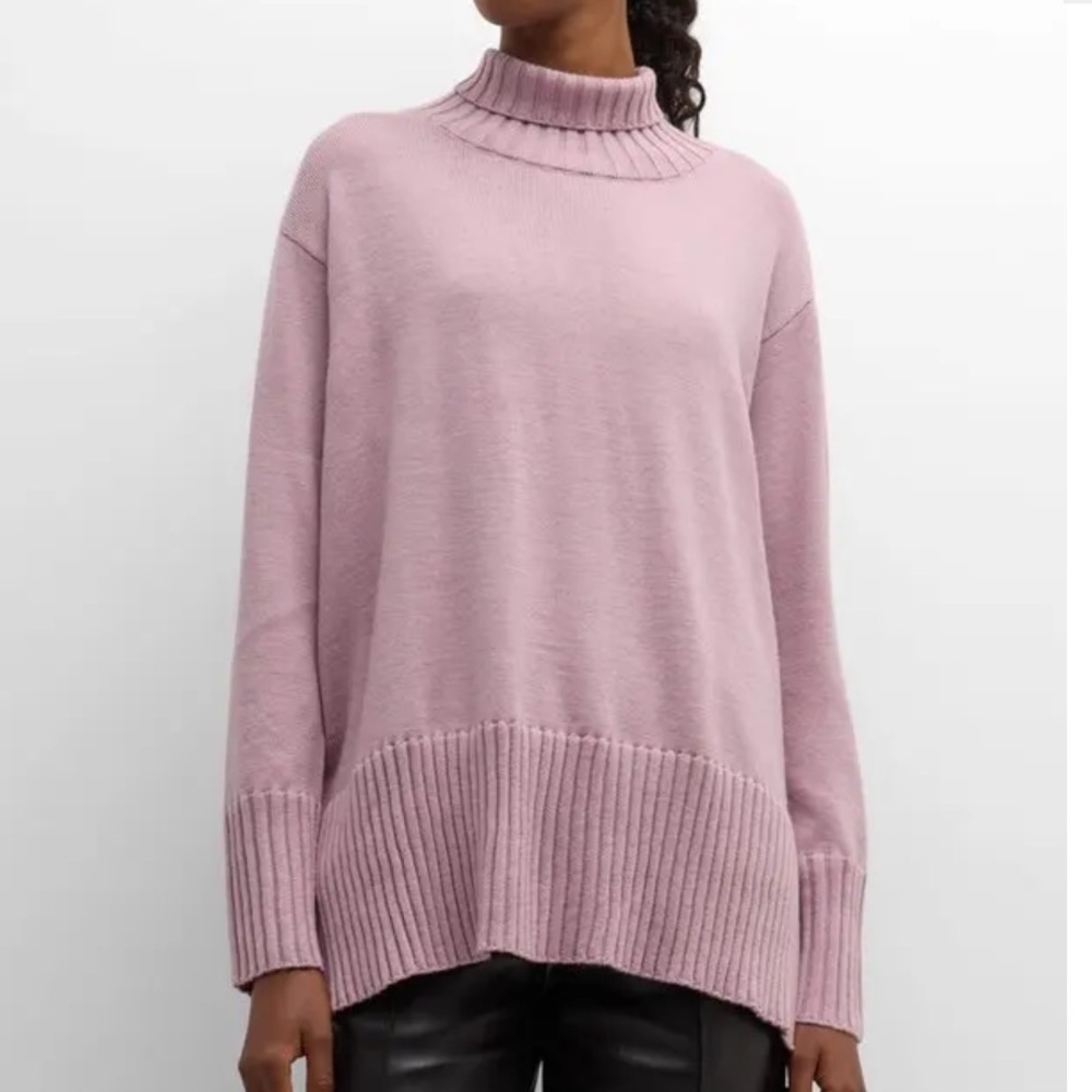Eileen Fisher Merino Wool Turtleneck Pullover Sweater NEW